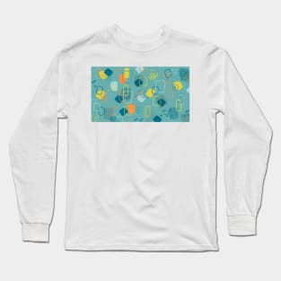 Hand-Drawn Modern Abstract Pattern Long Sleeve T-Shirt